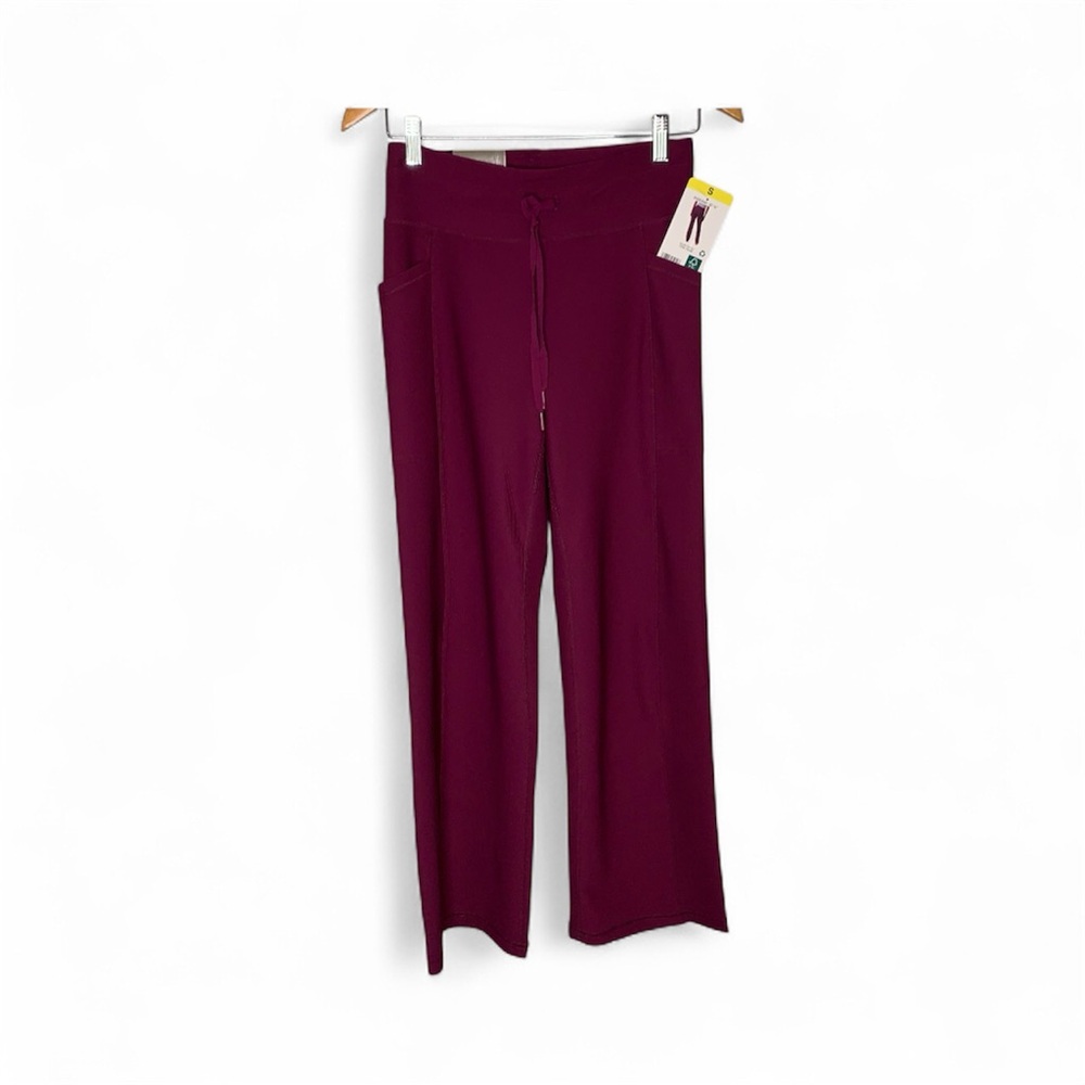 32 Degrees Cool Women's Purple High-Rise Ribbed Yoga Semi-Flare Pant, in Size S